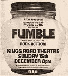 Advert Fumble, Kings Road Theatre