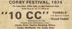 Fumble, Corby Festival 1974