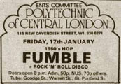 Advert Fumble, London Poly