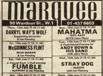 Advert Fumble Marquee, 1973