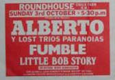 Advert Fumble, London Roundhouse 1976
