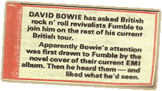 story: Bowie wants Fumble